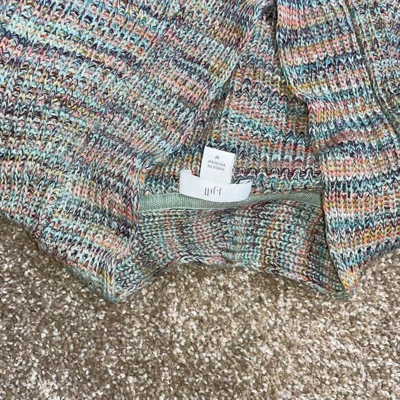J. Jill Sweater Knit Pullovers Green & Rainbow Marled V-neck Pullover Sweater - Picture 10 of 10